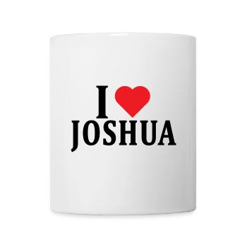 T-Shirt Name I love Joshua T-Shirt Geschenkidee - Tasse - Weiß - Vorne