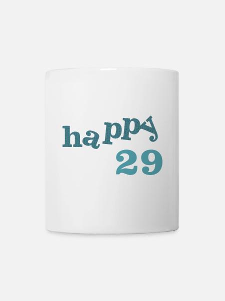 happy 29 - Tasse - Weiß