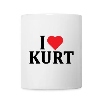 t-shirt name I love Kurt t-shirt gift idea - Mug - white - Front