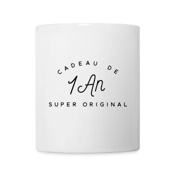 Cadeau 1 an  - Mug blanc - blanc - Devant