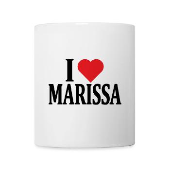 T-Shirt-Name Ich liebe Marissa T-Shirt Geschenkidee - Tasse - Weiß - Vorne
