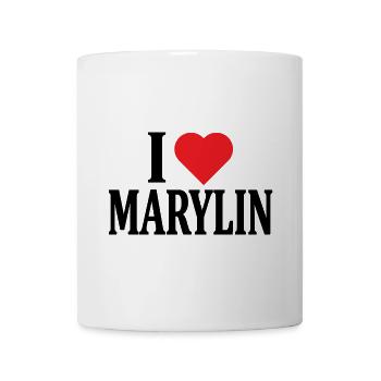 t-shirt J’adore Marylin idée cadeau t-shirt - Mug blanc - blanc - Devant