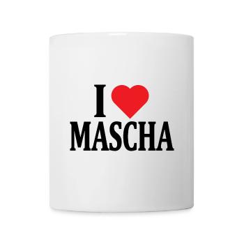 T-Shirt I love Mascha T-Shirt Geschenkidee - Tasse - Weiß - Vorne