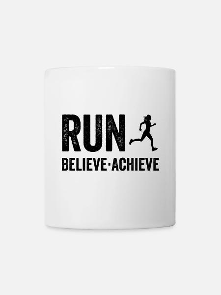 Marathon - Courir. Croire. Accomplir. - Mug blanc - blanc