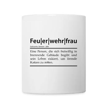 Definition Feuerwehrfrau - Tasse - Weiß - Vorne