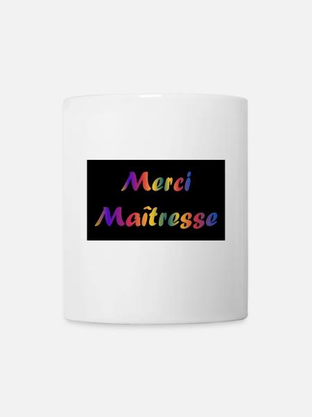 MAÎTRESSE.MERCI. MERCI MAÎTRESSE. CADEAU MAÎTRESSE - Mug blanc - blanc