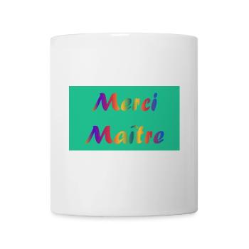 MAÎTRE. MERCI. MERCI MAÎTRE. CADEAU MAÎTRE - Mug blanc - blanc - Devant