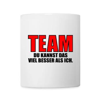 AUSREDEN SPRÜCHE - FAUL SEIN KOMPLIMENTE - Tasse - Weiß - Vorne