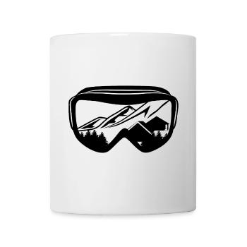 Snowboard Brille - Tasse - Weiß - Vorne
