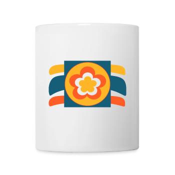 70s Flower Pattern Retro Hippie Festival - Mug - white - Front