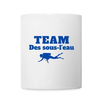 plongée sous-marine, plongeur, masque de plongée - Mug blanc - blanc - Devant