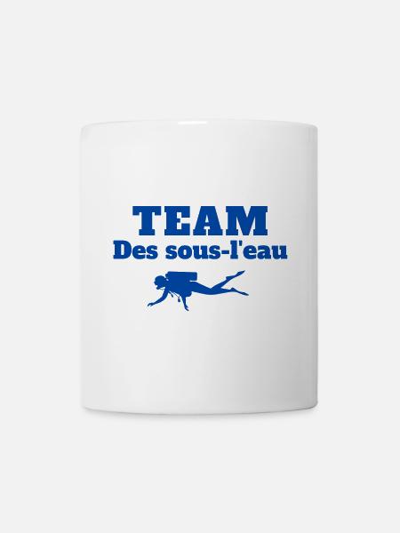 plongée sous-marine, plongeur, masque de plongée - Mug blanc - blanc