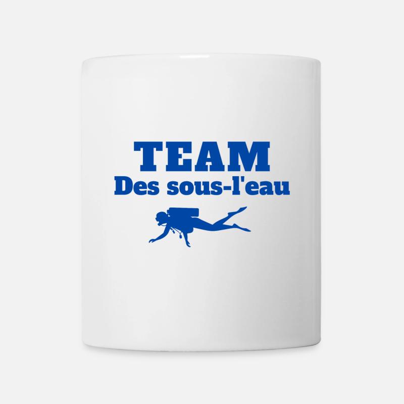 plongée sous-marine, plongeur, masque de plongée - Mug blanc - blanc