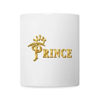 SIGNATURE DU PRINCE AVEC COURONNE D’OR - Mug blanc - blanc - Devant