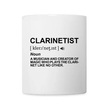 Prononciation du joueur de clarinette - Mug blanc - blanc - Devant