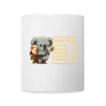 Un koala mignon infligeant des dégâts montre ses skis - Mug blanc - blanc - Devant