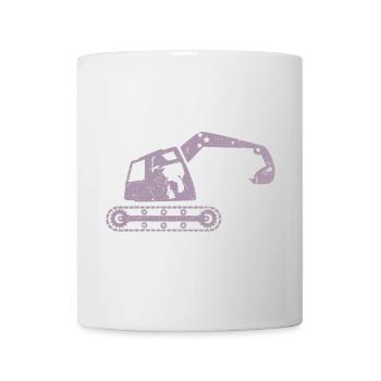 Excavatrices, opérateurs d’excavatrices, opérateurs d’équipement de construction – - Mug blanc - blanc - Devant