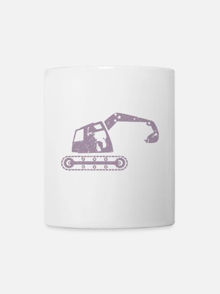 Bagger Baggerfahrer Baugeräteführer – - Tasse - Weiß
