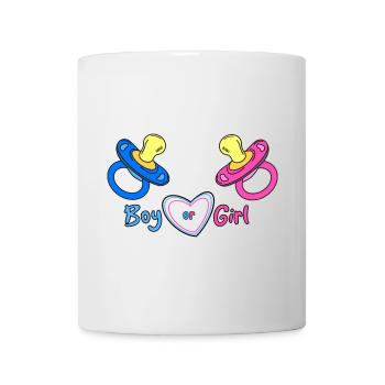 Boy or Girl Heart Design Baby Print - Mug - white - Front