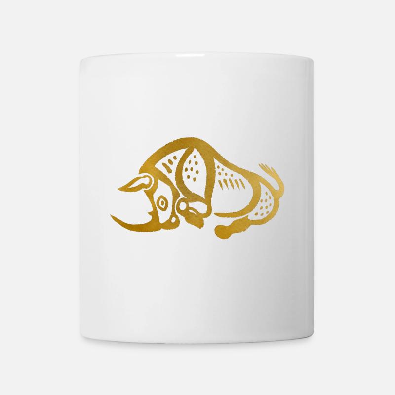 Glyphe "Nashorn" - Tasse - Weiß