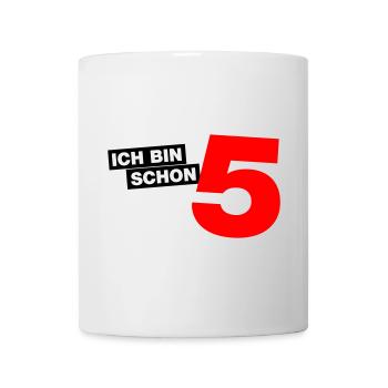 Ich bin schon 5 - Tasse - Weiß - Vorne