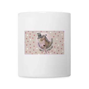 Endlich SCHULKIND Pferd mit Schultüte Rosa - Tasse - Weiß - Vorne