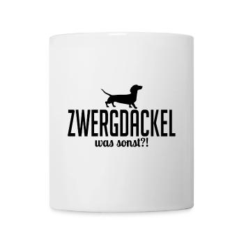 Zwergdackel was sonst Hunde Spruch Wilsigns - Tasse - Weiß - Vorne