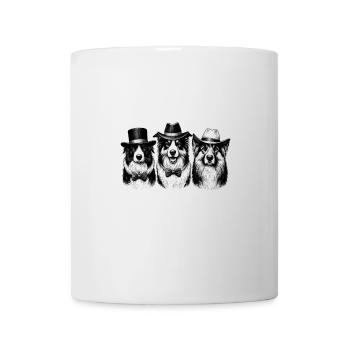 Hütehunde Trio mit Zylinder - Tasse - Weiß - Vorne