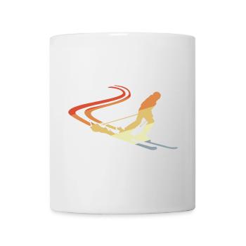 Funny Skier Drawing - Mug - white - Front