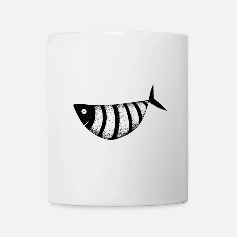 Fisch lustig - Tasse - Weiß