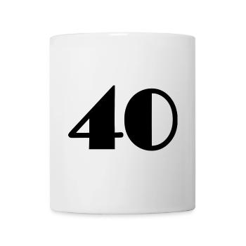 40. 40 ANS. 40e ANNIVERSAIRE. ANNIVERSAIRE 40 ANS. - Mug blanc - blanc - Devant