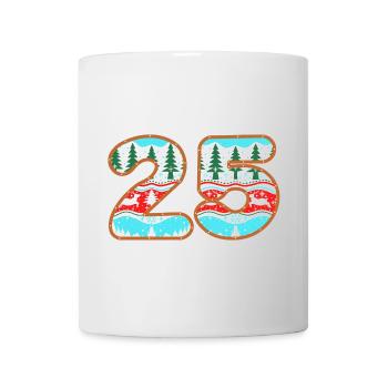 25 décembre, pull moche, Noël, joyeux Noël - Mug blanc - blanc - Devant