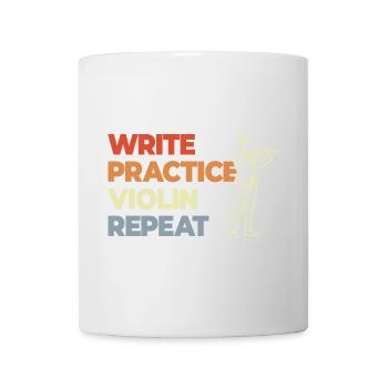 Geige Motivation Vintage Look - Tasse - Weiß - Vorne