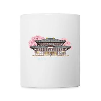 Nara Todai-ji, Patrimoine de l’Humanité, Temple au Japon Dessin - Mug blanc - blanc - Devant