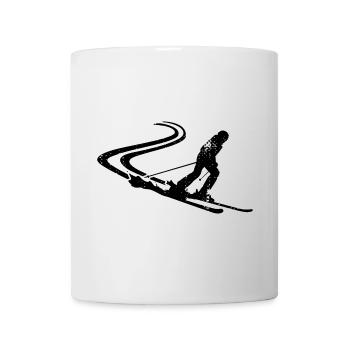 Dessin de skieur - Mug blanc - blanc - Devant