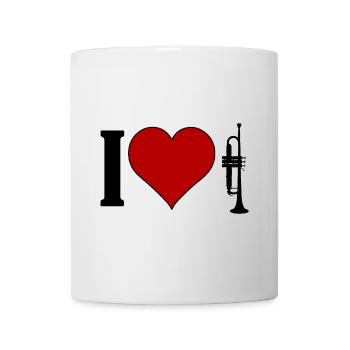 I ♥️ TRUMPET | Ich liebe Trompete - Tasse - Weiß - Vorne