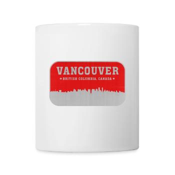 Vancouver Skyline Retro Red - Mug - white - Front