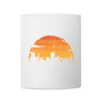 Sunset City Silhouette - Tasse - Weiß - Vorne