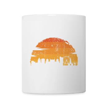 Sunset Skyline Silhouette - Mug - white - Front