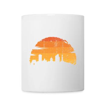Sunset City Silhouette - Tasse - Weiß - Vorne
