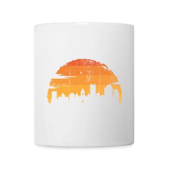 Sunset Skyline Silhouette - Mug - white - Front