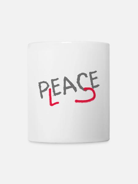PLEASE PEACE - Mug blanc - blanc