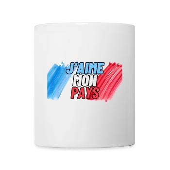 J'aime mon pays - Mug blanc - blanc - Devant