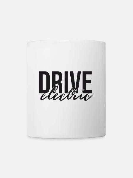 Drive Electric Supercharge - Elektro Auto Fans - Tasse - Weiß