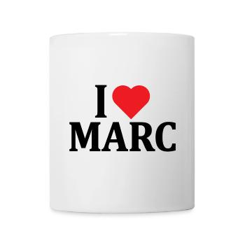 t-shirt I love Marc t-shirt gift idea - Mug - white - Front