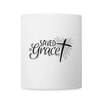 Saved by Grace Lettering - Mug - white - Front