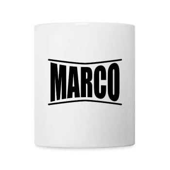 t-shirt Marco t-shirt idée cadeau - Mug blanc - blanc - Devant