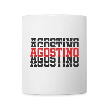 Agostino t-shirt stacked text gift t-shirt - Mug - white - Front