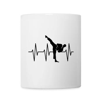 Puls Kick Kampfsport Karate Symbol Kickboxen icon - Tasse - Weiß - Vorne