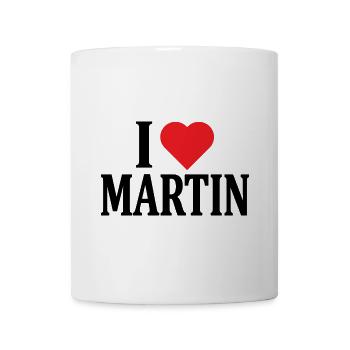 t-shirt j’aime Martin t-shirt idée cadeau - Mug blanc - blanc - Devant